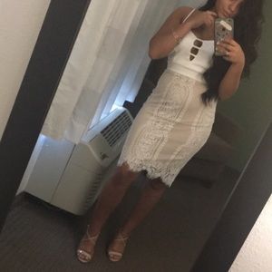 White lace dress
